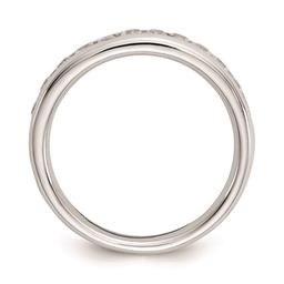 Pure Fire 14kt. White Gold Lab Grown 11-Stone Channel Band