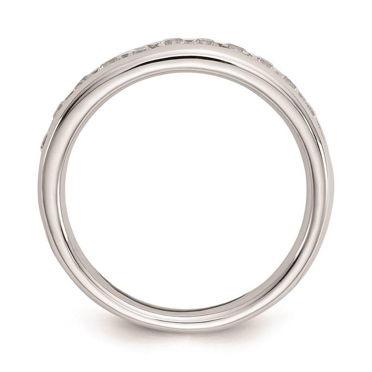 Pure Fire 14kt. White Gold Lab Grown 11-Stone Channel Band