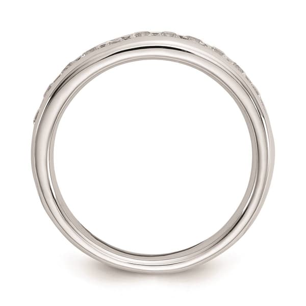 Pure Fire 14kt. White Gold Lab Grown 11-Stone Channel Band