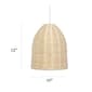 Elegant Designs Coastal Elongated Dome Rattan Pendant Light - image 7
