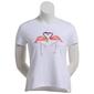Womens New York Laundry Short Sleeve Embellished Flamingos Tee - image 1