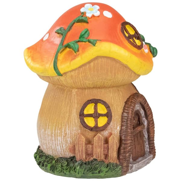 Northlight Seasonal 6.25in. Mushroom House Outdoor Garden Statue