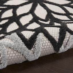 Nourison Aloha Monochrome Tropical Round Rug