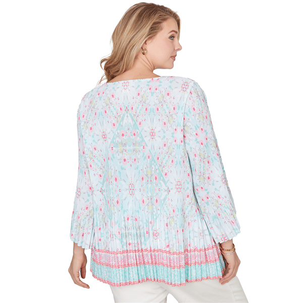 Plus Size Ruby Rd. Renaissance Romance 3/4 Bell Sleeve Blouse