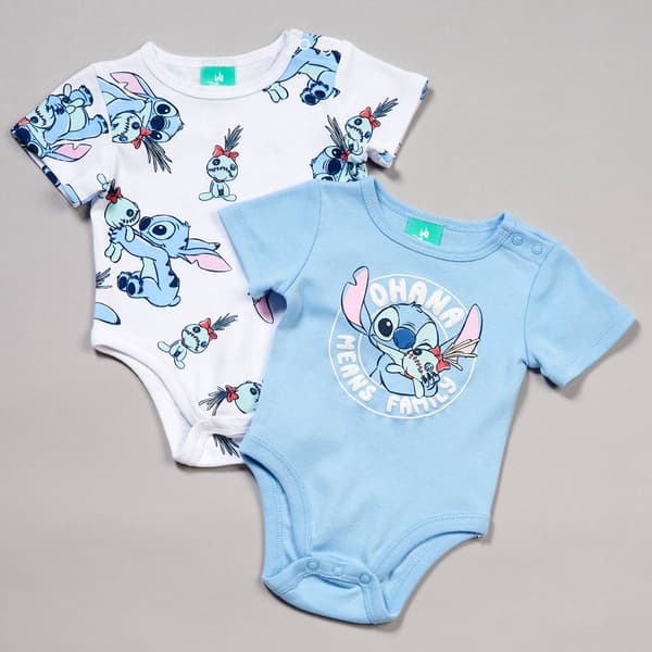 Baby Boy (NB-9M) Disney 2pc.Lilo & Stitch Bodysuits - image 