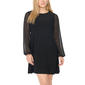Petites MSK Long Sleeve Nailhead Sleeve ITY Dress - image 1