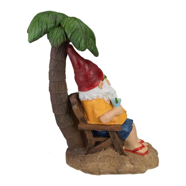 Northlight Seasonal Tropical Gnome w/ Palm Tree Garden Statue
