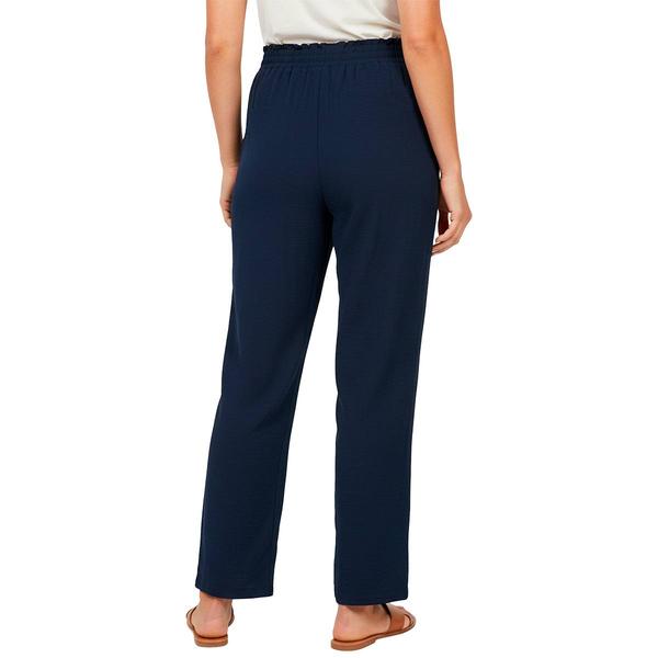 Womens Chloe & Jasmine Pull On Solid Smocked Tie Waist Pants