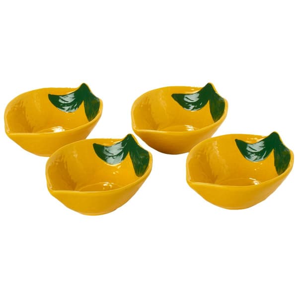 Home Essentials Set of 4 6in. Lemon Figural Bowls - image 