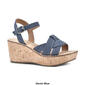 Womens White Mountain Simple Fabric Wedge Sandals - image 6