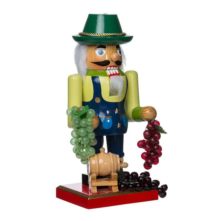 Kurt Adler 10.25in. Wooden Winemaker Nutcracker