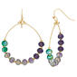 Ashley Cooper(tm) Gold-Tone Multi-Colored Beaded Gypsy Hoop Earrings - image 1