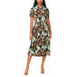 Womens Cece Short Sleeve Solid Challis Shirtdress Midi - image 1