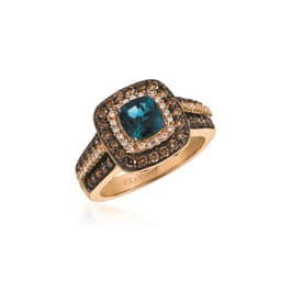 Le Vian Chocolatier&#40;R&#41; Deep Sea Blue Topaz&#40;tm&#41; & Diamond Ring