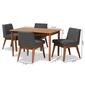 Baxton Studio Nexus Mid-Century Modern Fabric 5-Piece Dining Set - image 9