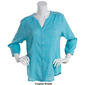 Plus Size Preswick &amp; Moore 3/4 Sleeve Embroidered Gauze Blouse - image 4