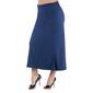 Plus Size 24/7 Comfort Apparel Foldover Solid Skirt - image 3