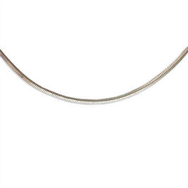 Sterling Silver 18in. Square Snake Necklace