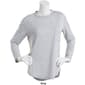 Plus Size Tint & Shadow Long Sleeve Crew Neck Hacci Tee w/Pocket - image 3