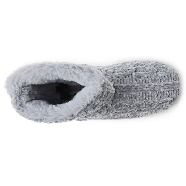 Womens Dearfoams&#174; Cable Knit Bootie Slippers