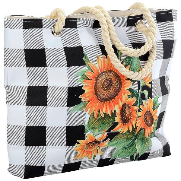 Renshun Sunflower Fabric Tote with Rope Handles