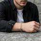 Mens Iron Saints 6mm Cuban Link 18kt. Gold Plating Bracelet - image 4