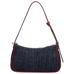 True Religion Bling Logo Denim Shoulder Bag