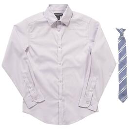 Boys &#40;8-20&#41; Van Heusen Solid Shirt & Tie Set - Lavender