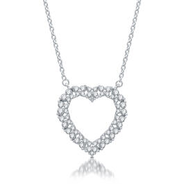 Nova Star&#40;R&#41; Sterling 1/2ctw. Lab Diamond Heart Pendant