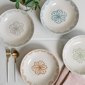 Sango Siterra Glazed Garden Speckled Floral Pasta Bowls -Set of 4 - image 3