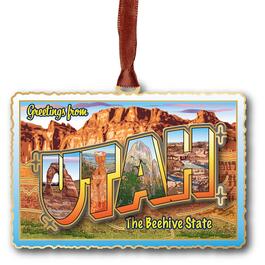 Beacon Design Utah Vintage Postcard Ornament