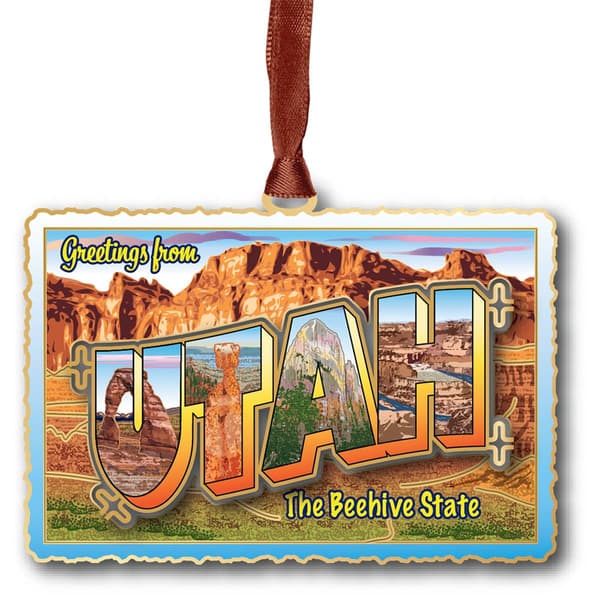 Beacon Design Utah Vintage Postcard Ornament - image 