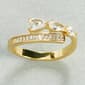 Ashley Cooper(tm) Gold-Tone Bypass Ring with Clear CZ Stones - image 1