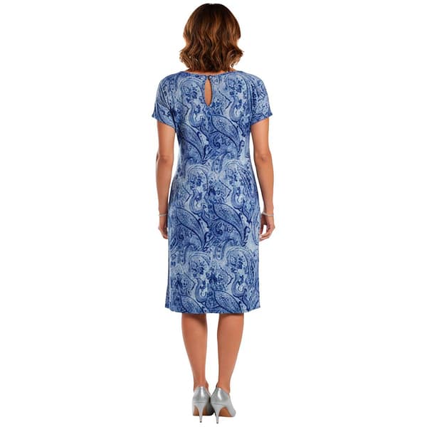 Womens Sami & Jo Short Sleeve Paisley Sarong Wrap Dress