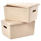 Core Home 2pk. Wheat Storage Basket Bin Set with Lids - image 1