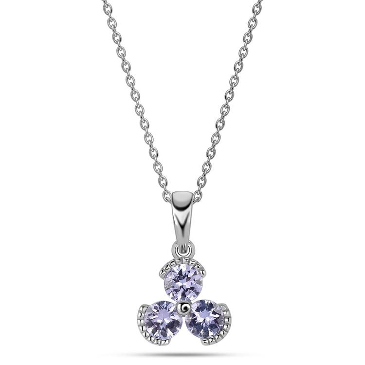 Gemstone Classics™ Round 3-Stone Tanzanite Earrings & Pendant Set
