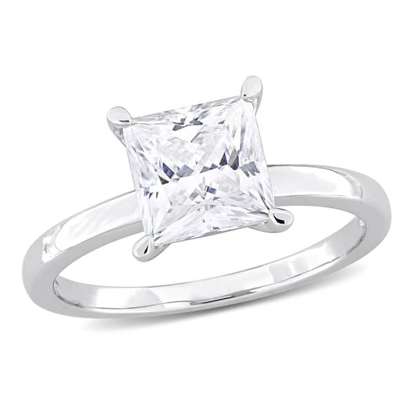 Sterling Silver 2ctw. White Moissanite Solitaire Ring - image 