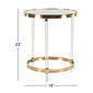 9th & Pike&#174; Round Gold Metal And Acrylic Accent Table - image 5