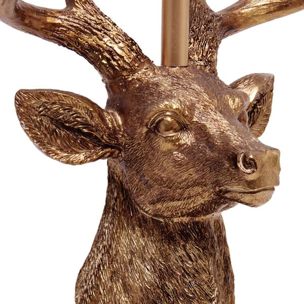 Simple Designs Woodland Rustic Antler Copper Deer Table Lamp