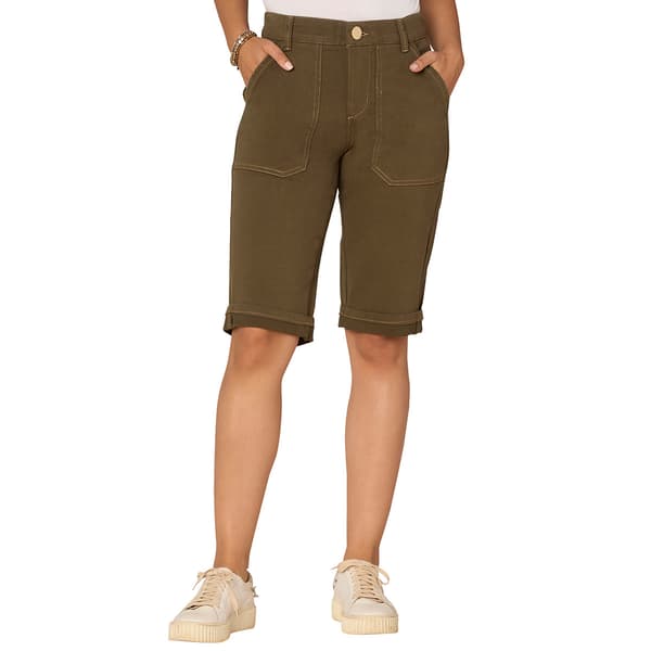 Womens Democracy Absolution High Rise Cuffed Hem Bermuda Shorts - image 