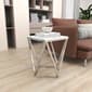 9th & Pike® Silver Marble and Stainless Steel Modern Accent Table - image 10