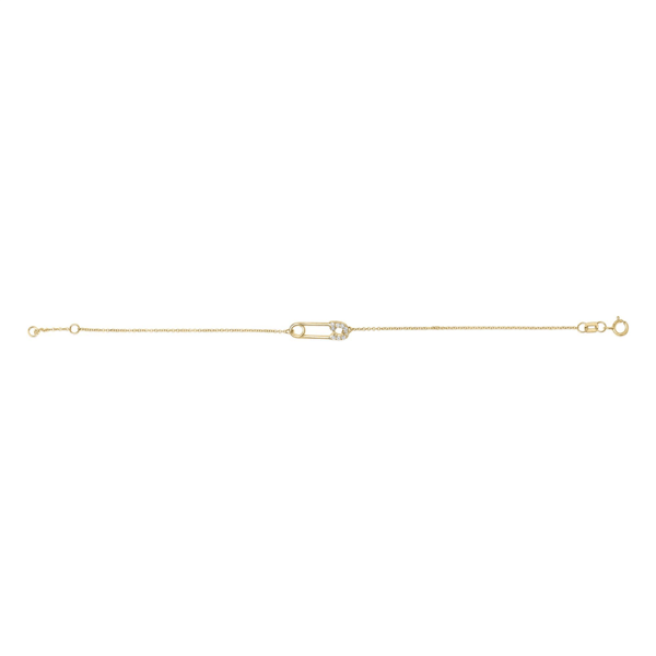 Haus of Brilliance 10kt. Gold Diamond Paperclip Link Bracelet