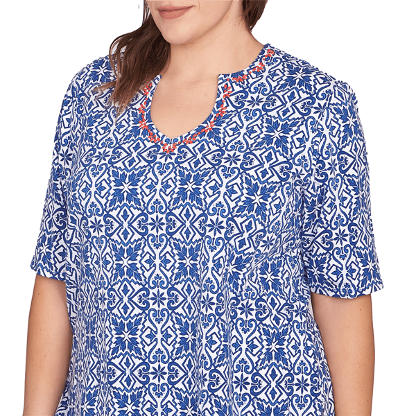 Plus Size Ruby Rd. Americana Chic Pacific Medallions Tee