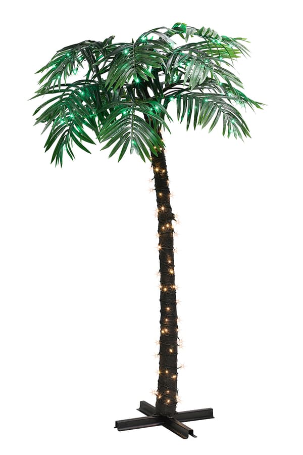 Puleo International 8ft. Pre-Lit LED Palm Tree