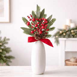 Melrose Fresh Touch Pine Berry Cone Spray - Set of 2