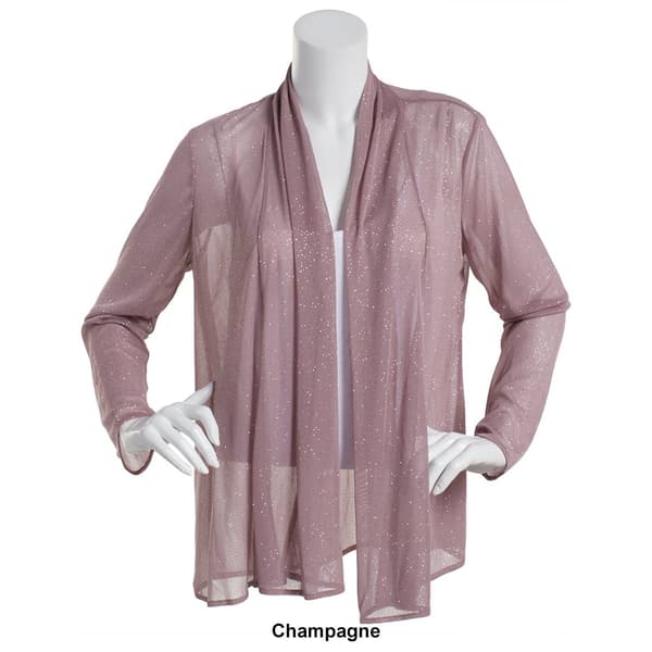 Petite MSK Long Sleeve Sparkle Mesh Jacket