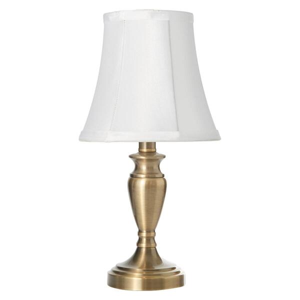 Fangio Lighting Antique Brass Lamp with Metal Accent - image 