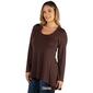 Plus Size 24/7 Comfort Apparel Solid Hi Low Tunic Top - image 4