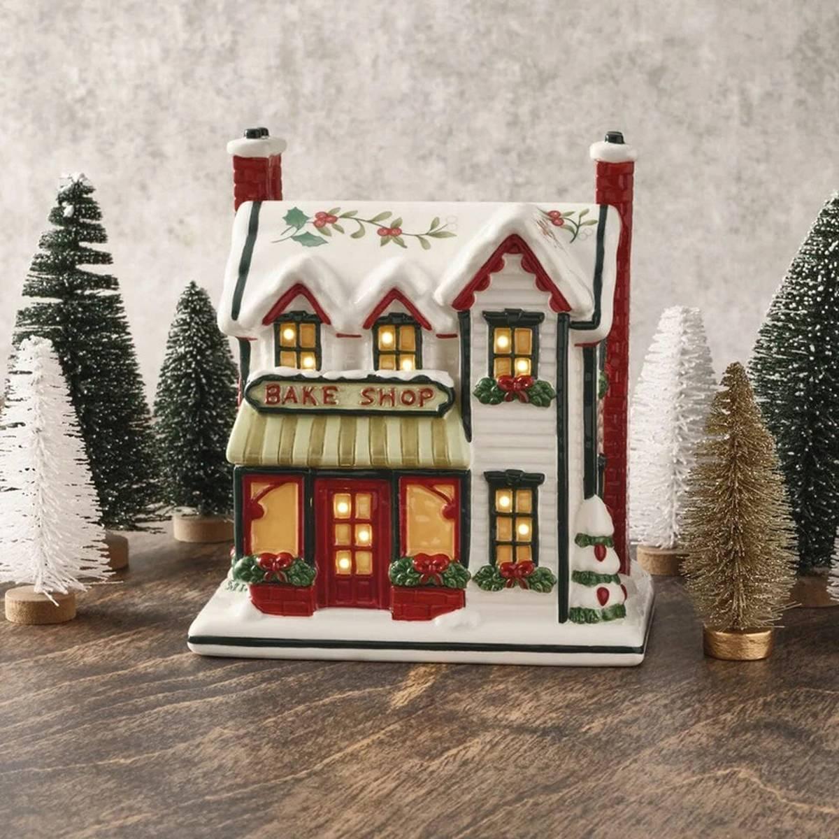 Pfaltzgraff(R) Winterberry Village Bakery with LED Light