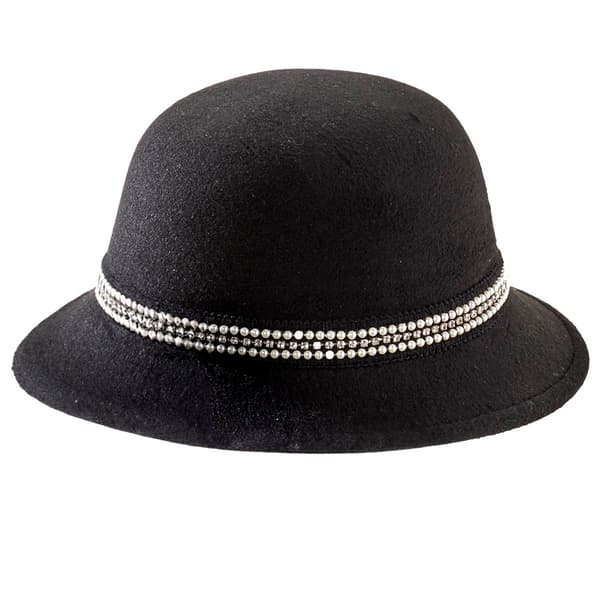 Womens Madd Hatter Pearl Beaded Cloche - image 
